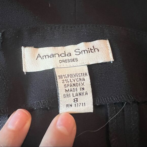 3 for $30! Amanda Smith black halter dress - Picture 3 of 12